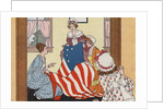 Illustration of Betsy Ross Making the First American Flag by Anonymous