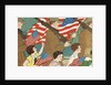 Illustration of Children Marching with Soldiers in a Memorial Day Parade by Anonymous