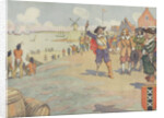 Book Illustration of Dutch Settlers Arriving in New York by E. Boyd Smith