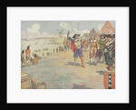 Book Illustration of Dutch Settlers Arriving in New York by E. Boyd Smith