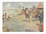 Book Illustration of Dutch Settlers Arriving in New York by E. Boyd Smith