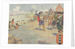 Book Illustration of Dutch Settlers Arriving in New York by E. Boyd Smith