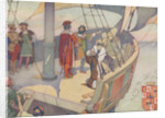 Book Illustration of Columbus Discovering America by E. Boyd Smith