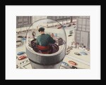 Biekens Pictorial Sticker with a Man in a Control Tower by Anonymous