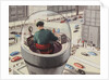 Biekens Pictorial Sticker with a Man in a Control Tower by Anonymous