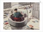 Biekens Pictorial Sticker with a Man in a Control Tower by Anonymous
