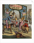 19th-Century Illustration of Uncle Sam and Departing British Soldiers by Anonymous