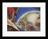Biekens Pictorial Sticker with a Pilot Looking at Earth from a Space Ship by Anonymous