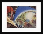 Biekens Pictorial Sticker with a Pilot Looking at Earth from a Space Ship by Anonymous