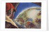 Biekens Pictorial Sticker with a Pilot Looking at Earth from a Space Ship by Anonymous