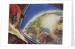 Biekens Pictorial Sticker with a Pilot Looking at Earth from a Space Ship by Anonymous