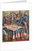 19th-Century Illustration of Uncle Sam Signing a Declaration of Independence by Anonymous