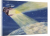 Biekens Pictorial Sticker with a Satellite Sending Laser Beams to the Moon by Anonymous