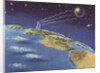 Biekens Pictorial Sticker with Beams Sent from Earth to Another Planet by Anonymous