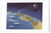 Biekens Pictorial Sticker with Beams Sent from Earth to Another Planet by Anonymous