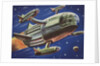 Biekens Pictorial Sticker with a Flying Space Ship by Anonymous