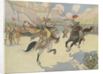 Book Illustration of Captain John Smith Jousting by E. Boyd Smith