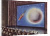 Biekens Pictorial Sticker with People Watching an Outer Space Movie by Anonymous