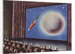 Biekens Pictorial Sticker with People Watching an Outer Space Movie by Anonymous