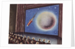 Biekens Pictorial Sticker with People Watching an Outer Space Movie by Anonymous