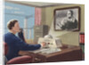Biekens Pictorial Sticker with an Executive Using a Video Telephone by Anonymous