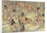 Book Illustration of a Native American Battle by E. Boyd Smith