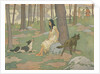 Book Illustration of Pocahontas Waiting in Woods by E. Boyd Smith