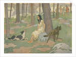 Book Illustration of Pocahontas Waiting in Woods by E. Boyd Smith