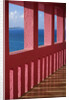 Bright Pink Railing and Ocean View by Anonymous