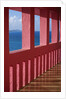 Bright Pink Railing and Ocean View by Anonymous