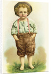 His First Suspenders Trade Card by Anonymous