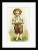 His First Suspenders Trade Card by Anonymous