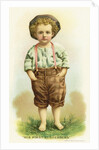 His First Suspenders Trade Card by Anonymous
