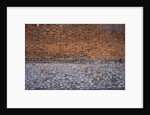 Cobblestone Street and Brick Wall by Anonymous