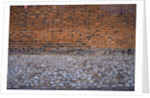 Cobblestone Street and Brick Wall by Anonymous