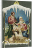 Merry Christmas Postcard with Nativity Scene by Anonymous