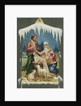 Merry Christmas Postcard with Nativity Scene by Anonymous