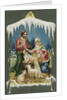 Merry Christmas Postcard with Nativity Scene by Anonymous