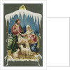 Merry Christmas Postcard with Nativity Scene by Anonymous