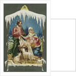 Merry Christmas Postcard with Nativity Scene by Anonymous