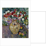 Still Life of Fruit and Flowers in a Vase by George Leslie Hunter