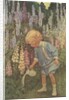 Illustration of a Child Watering Plants by Jessie Willcox Smith