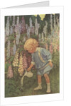 Illustration of a Child Watering Plants by Jessie Willcox Smith