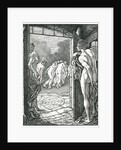 Illustration of Nude Women Near a Doorway by Laurence Housman
