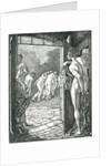 Illustration of Nude Women Near a Doorway by Laurence Housman