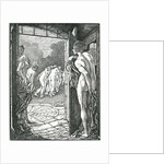 Illustration of Nude Women Near a Doorway by Laurence Housman
