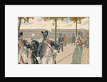 Illustration of Joachim Murat Walking in the Tuileries by Jacques Onfroy de Breville