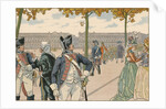 Illustration of Joachim Murat Walking in the Tuileries by Jacques Onfroy de Breville