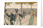 Illustration of Joachim Murat Walking in the Tuileries by Jacques Onfroy de Breville