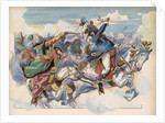Illustration of Joachim Murat Battling Mustapha Pasha by Jacques Onfroy de Breville